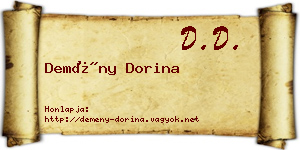 Demény Dorina névjegykártya